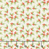 Poinsettia Radiance - Holly Toss Cream Yardage