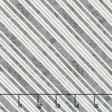 Poinsettia Radiance - Diagonal Stripe Black Gray Yardage