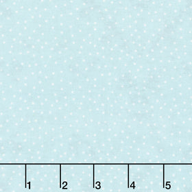 Snowy Greetings - Dots Blue Yardage