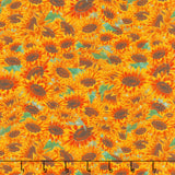 Harvest Delight - Packed Sunflowers Yellow Yardage