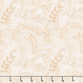 Harvest Delight - Tonal Leaves Cream Yardage