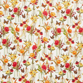 Monarch Meadow - Floral Jars Cream Yardage