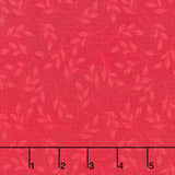 Monarch Meadow - Tonal Leaves Red Yardage