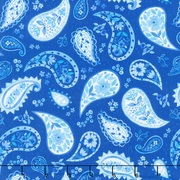 Indigo Lane - Paisley Indigo Yardage