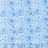 Indigo Lane - Medallions White Yardage