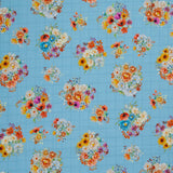 Growing in Color - Bouquets Denim Yardage