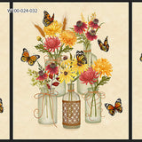 Monarch Meadow - Butterfly and Flowers Large Multi Panel