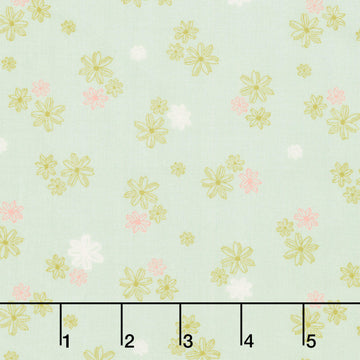 Lush Life - Dappled Daisies Mint Yardage