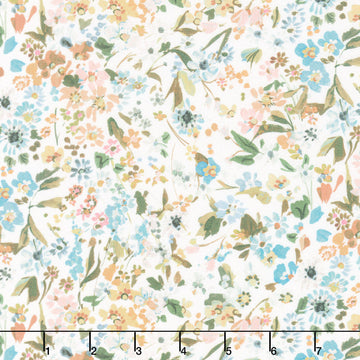 Bloomfield - Perennials White Yardage