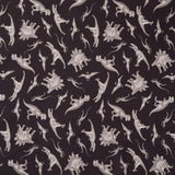 Prehistoric Paradise - Dinosaur Traces Soot Yardage