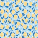Villa Sol - Lemons Sea Blue Yardage