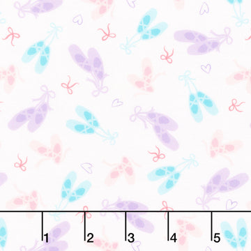Twirling Tutus - En Pointe White Yardage