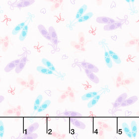 Twirling Tutus - En Pointe White Yardage