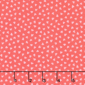 Twirling Tutus - Tiny Hearts Coral Yardage