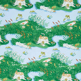 Heather Ross Favorites - Frog Pond Medium Blue Yardage