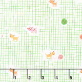 Heather Ross Favorites - Kitten Plaid Green Yardage