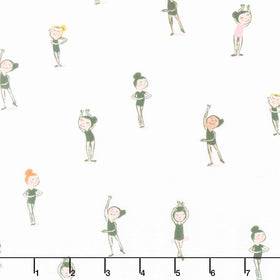 Heather Ross Favorites - Ballerinas Cream Yardage