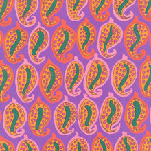 Kaffe Fassett Collective - August 2024 Hot Colorway Pasha Paisley Purple Yardage