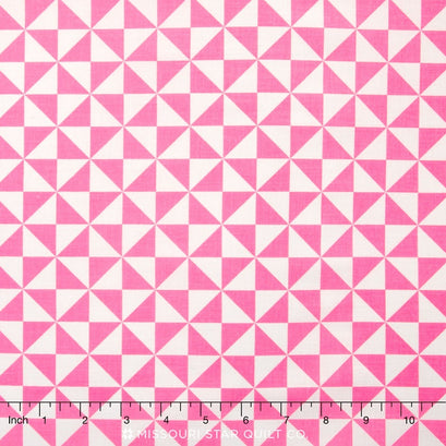 Teddy Bear's Picnic - Teddy Pinwheel Pink Yardage