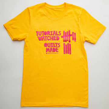 Missouri Star Tutorials vs. Quilts Heather Gold T-shirt - M