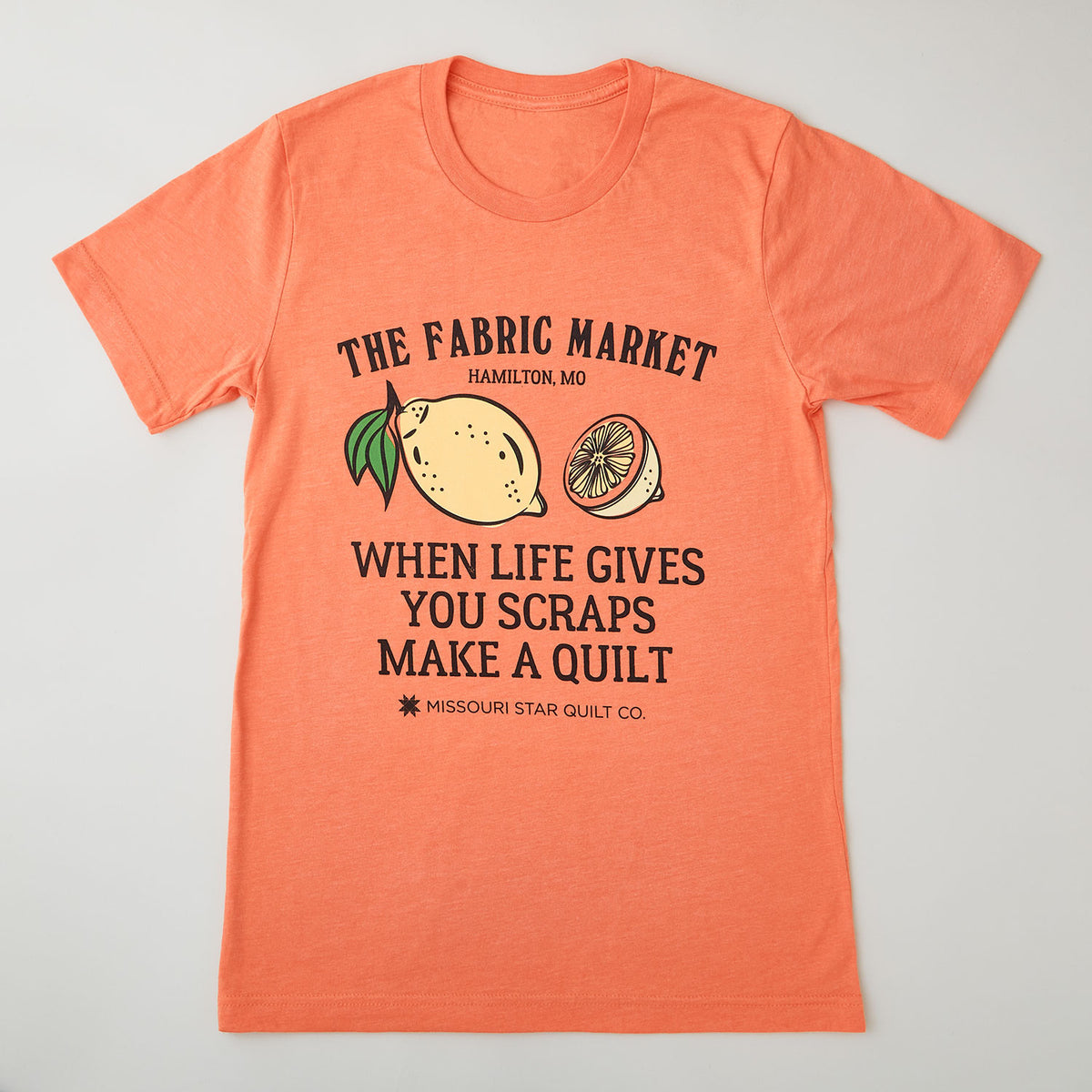 Missouri Star When Life Gives You Scraps T-shirt Heather Orange - S Primary Image
