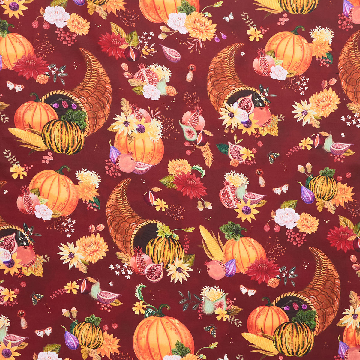 Thankful (Robert Kaufman) - Cornucopia Roasted Pecan Yardage Primary Image