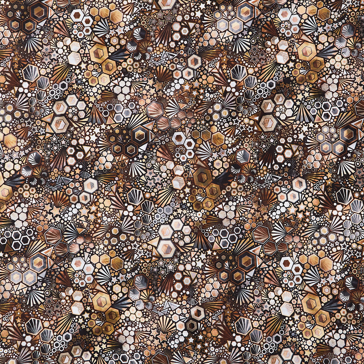 Phantasma Wide - Geometric Walnut Yardage