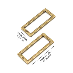 ByAnnie 1.5" Rectangle Ring Antique Brass - Set of Two Primary Image
