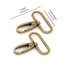 ByAnnie 1.5" Swivel Snap Hook Antique Brass - Set of Two Primary Image