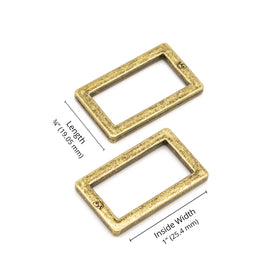 ByAnnie 1" Rectangle Ring Antique Brass - Set of Two Primary Image
