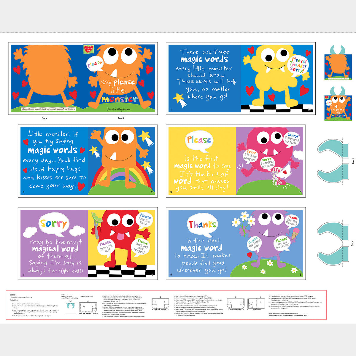 Huggable & Lovable Books - Say Please Little Monster Multi Book Panel Primary Image