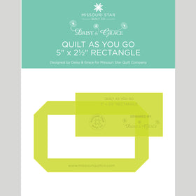 Quilt As You Go 5" x 2 1/2" Rectangle Template Designed by Daisy & Grace for Missouri Star Quilt Company Primary Image