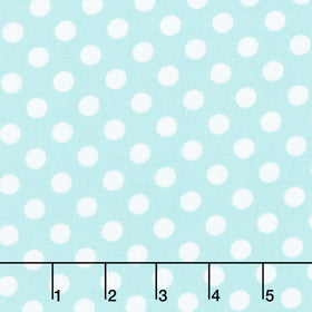 Kimberbell 108" Quilt Backing - Dots Pale Aqua Yardage Primary Image