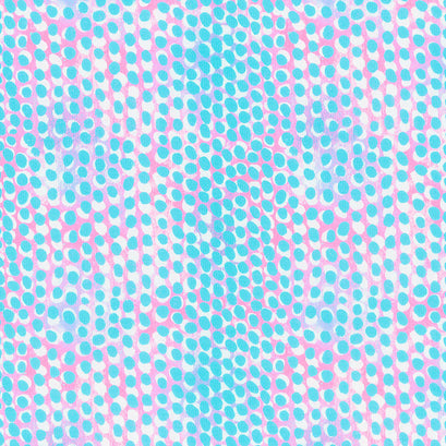Happy - Layered Dot Hot Pink Yardage