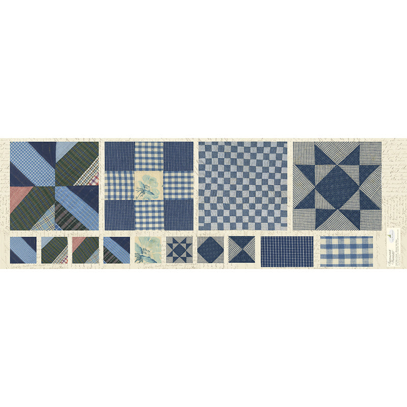 Treasured Threadz™ Missouri Star Blue Quilt Block Panel Primary Image