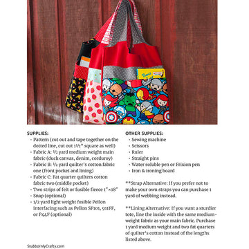 Digital Download - Three-Pocket Tote Pattern Alternative View #3
