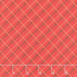 Holiday Charms - Plaid Red Metallic Yardage Primary Image