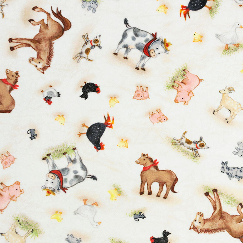 Cuddle® Prints - Barn Buddies Snow Digitally Printed Yardage Primary Image