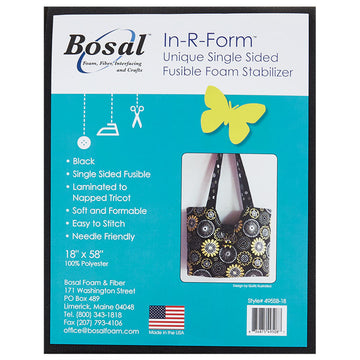 Bosal In-R-Form Single Sided Fusible Stabilizer 18" x 58" Black Primary Image
