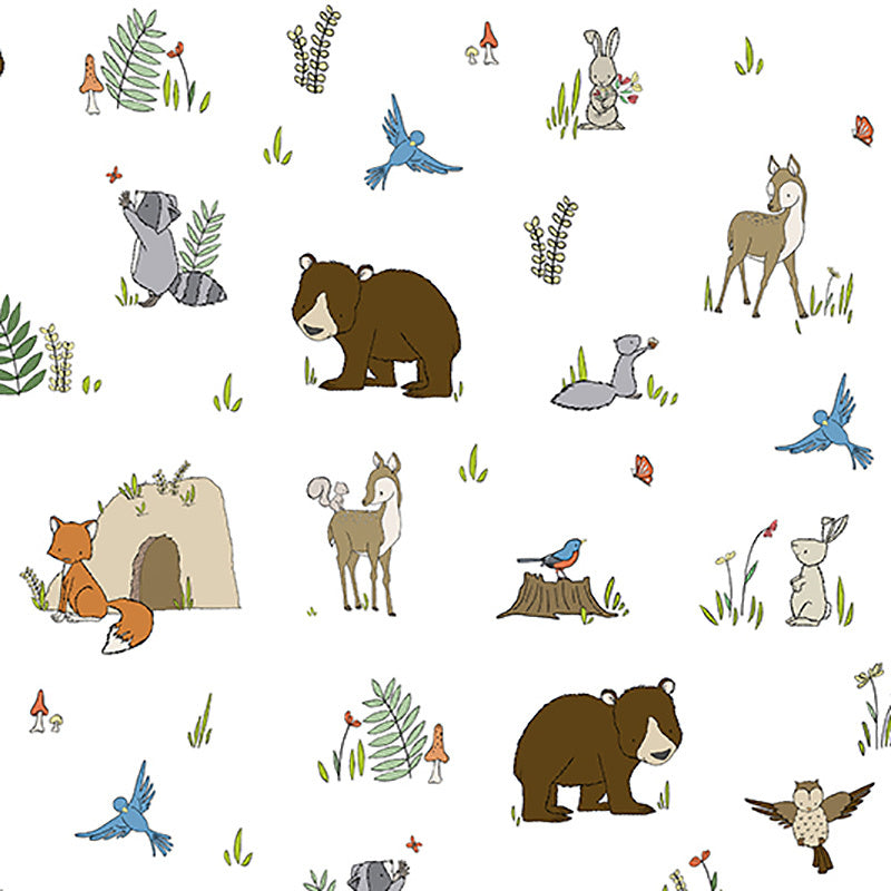 Cuddle® Prints - Woodland Pals Snow Digitally Printed Yardage Primary Image