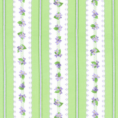 Elizabeth Flannel - Stripe Olive Yardage