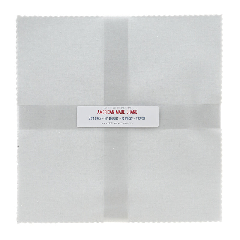 American Made Brand Cotton Solids Misty Gray 10" Squares Primary Image