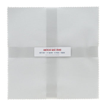 American Made Brand Cotton Solids Misty Gray 10" Squares Primary Image