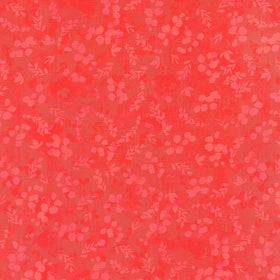 Fusions Wide - Leaves Cardinal 108" Wide Backing Primary Image