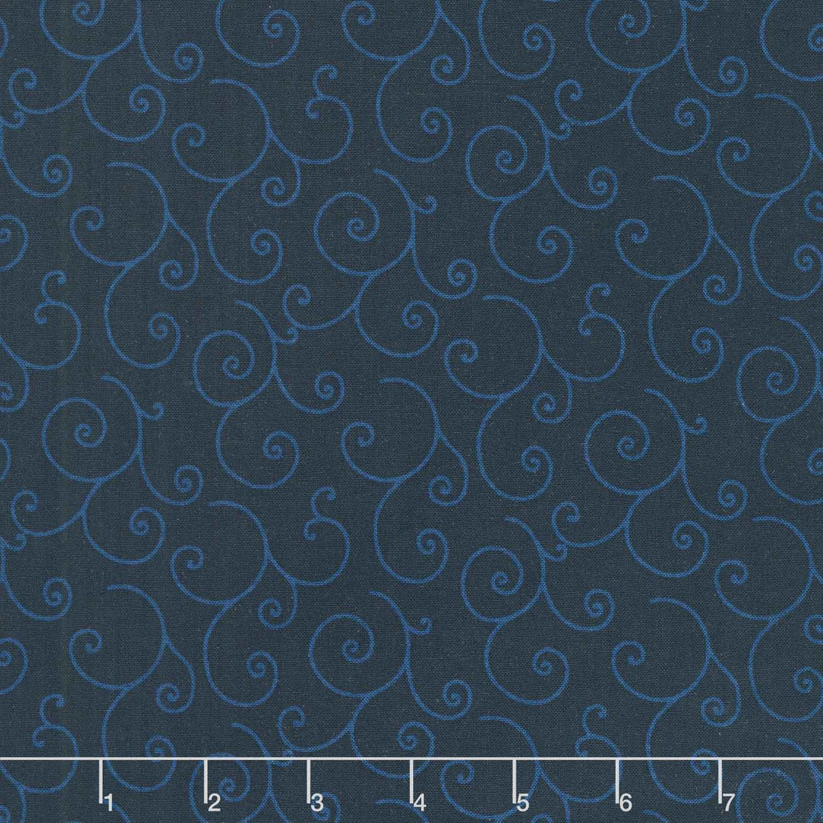 Kimberbell Basics - Scroll Navy Tonal Yardage Primary Image