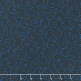 Kimberbell Basics - Scroll Navy Tonal Yardage Primary Image