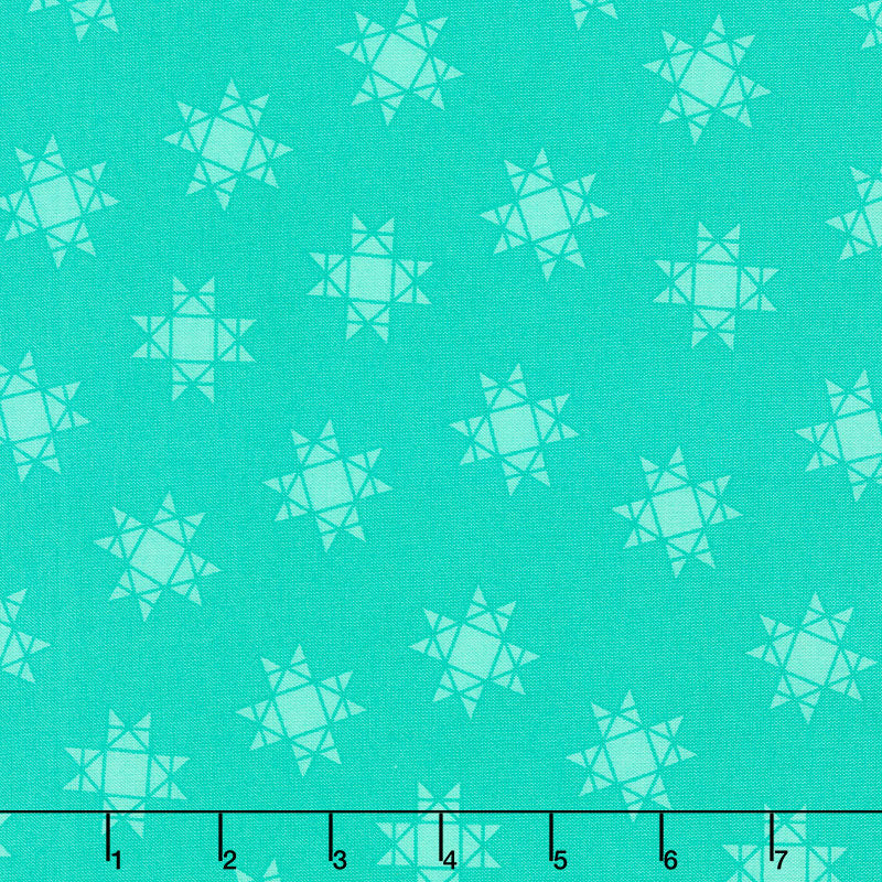 Quilt Town - Tossed Missouri Star Aqua Yardage Primary Image