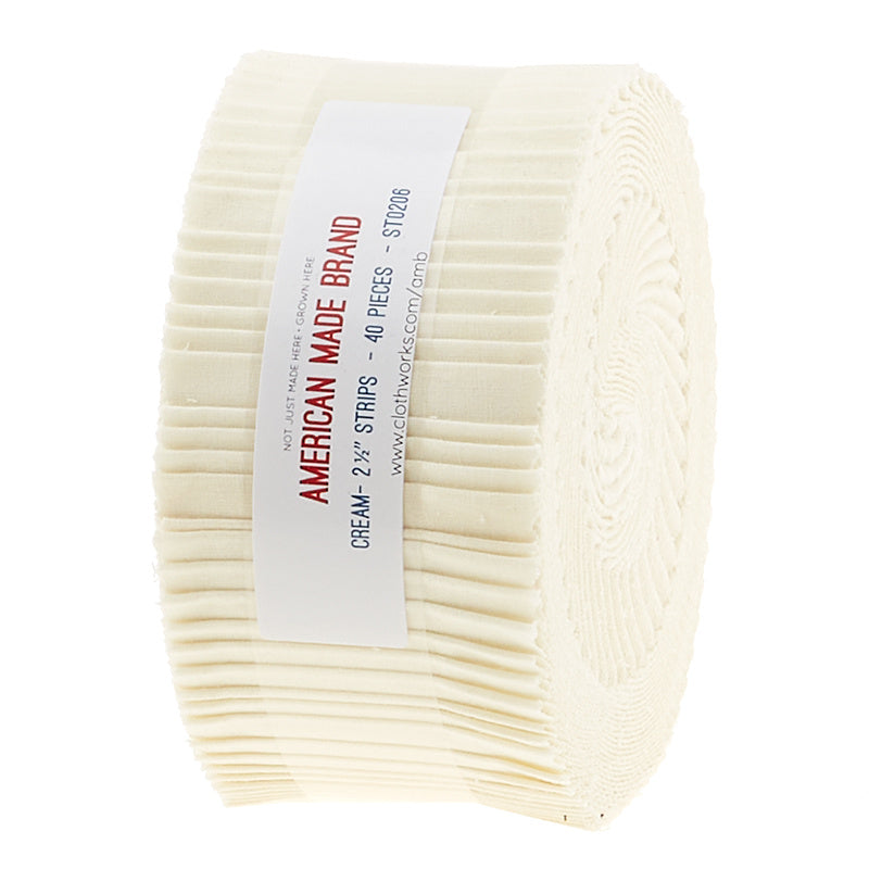 American Made Brand Cotton Solids Cream 2 1/2" Strips Primary Image