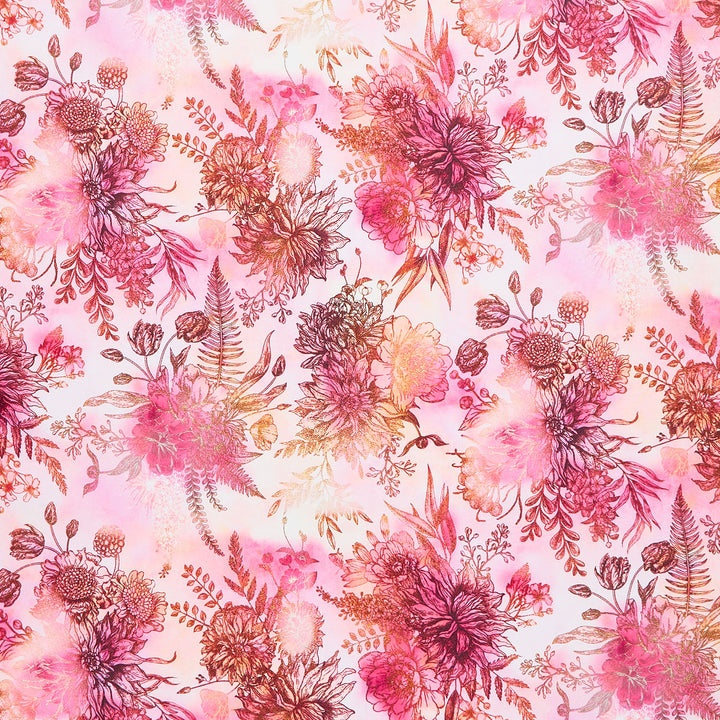 Misty Garden - Floral Dahlia Yardage Primary Image