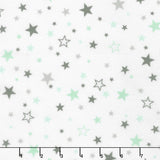 Cozy Cotton Flannels - Cool Mint Stars Mint Yardage